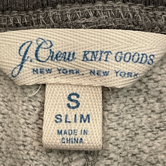 J.CREW Knit Goods Men’s Grey Joggers size Small Slim - Picture 6 of 9